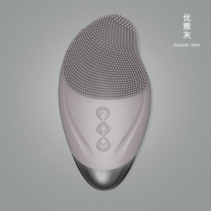 Facial Cleansing Brush Made with Ultra Hygienic Soft Silicone, Waterproof Sonic Vibrating Face Brush for Deep Cleansing, Gentle Massaging Manual Facial Cleansing Scrubber Handheld Wash Pad