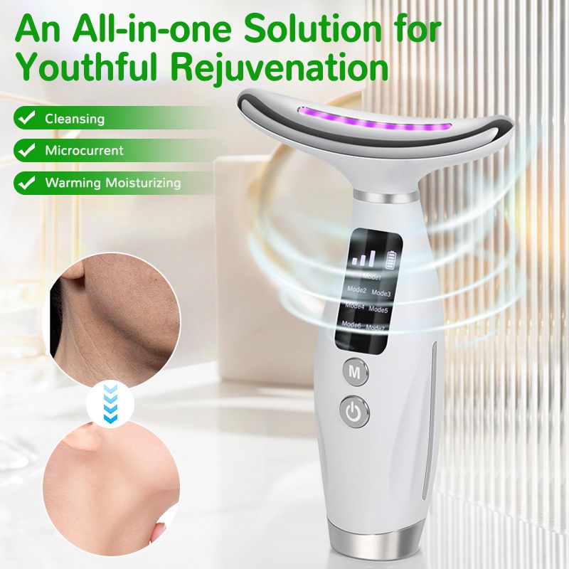 Red Light for Face & Neck Beauty Device Facial Massager Tool and Neck Care Device for Neckline Care, Face and Neck Massager Daily Skin Care Routine, Portable Facial Massager, Home Skin Care Tool