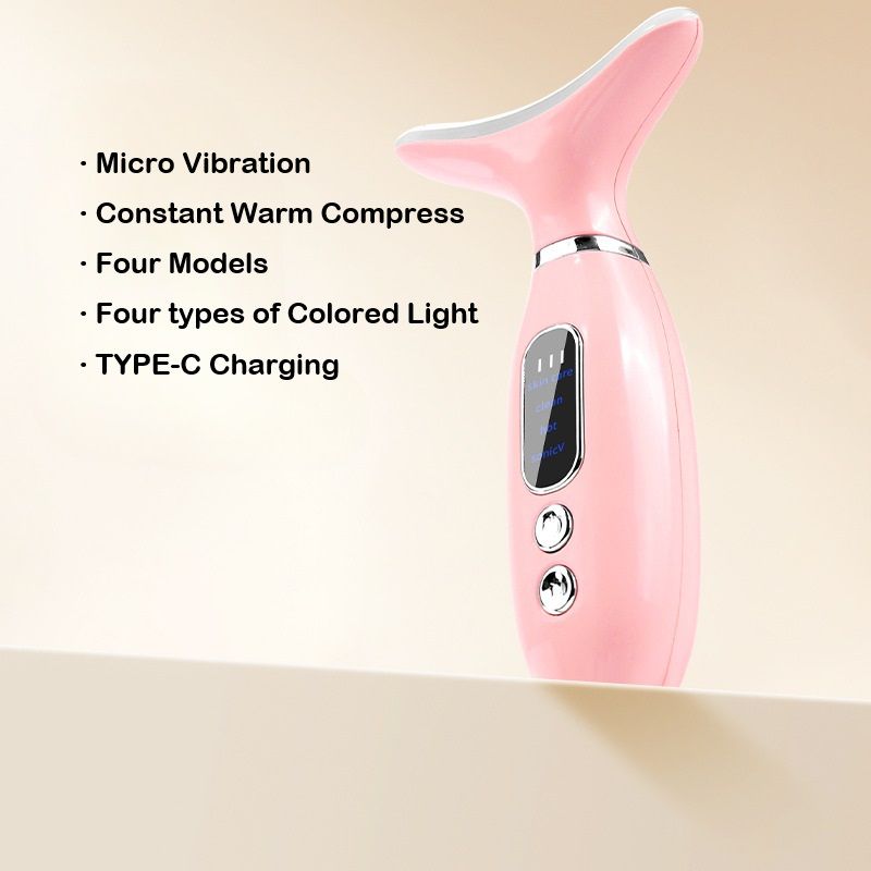 Red Light for Face & Neck Beauty Device Facial Massager Tool and Neck Care Device for Neckline Care, Face and Neck Massager Daily Skin Care Routine, Portable Facial Massager, Home Skin Care Tool