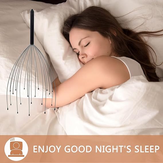 Scalp Massagers, Multi Fingers Hand-held Massage Tingle, Head Massagers Scalp Scratcher Head Scratcher Stress Relax for Deep Hair Stimulation, Stress Relief and Hair Stimulation Christmas Presents