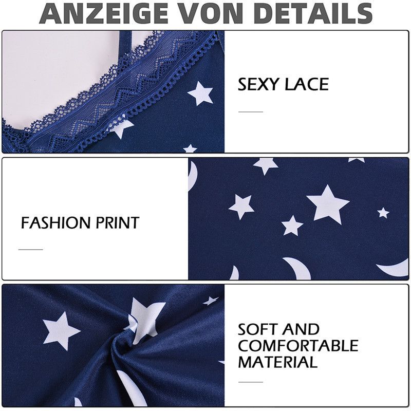 Women Pajamas set Cami Shorts Set Nightwear Sexy Lace Lingerie Sleepwear lingerie silky Print Cami Pj cute shorts set Soft Lingerie Camisole Sleepwear