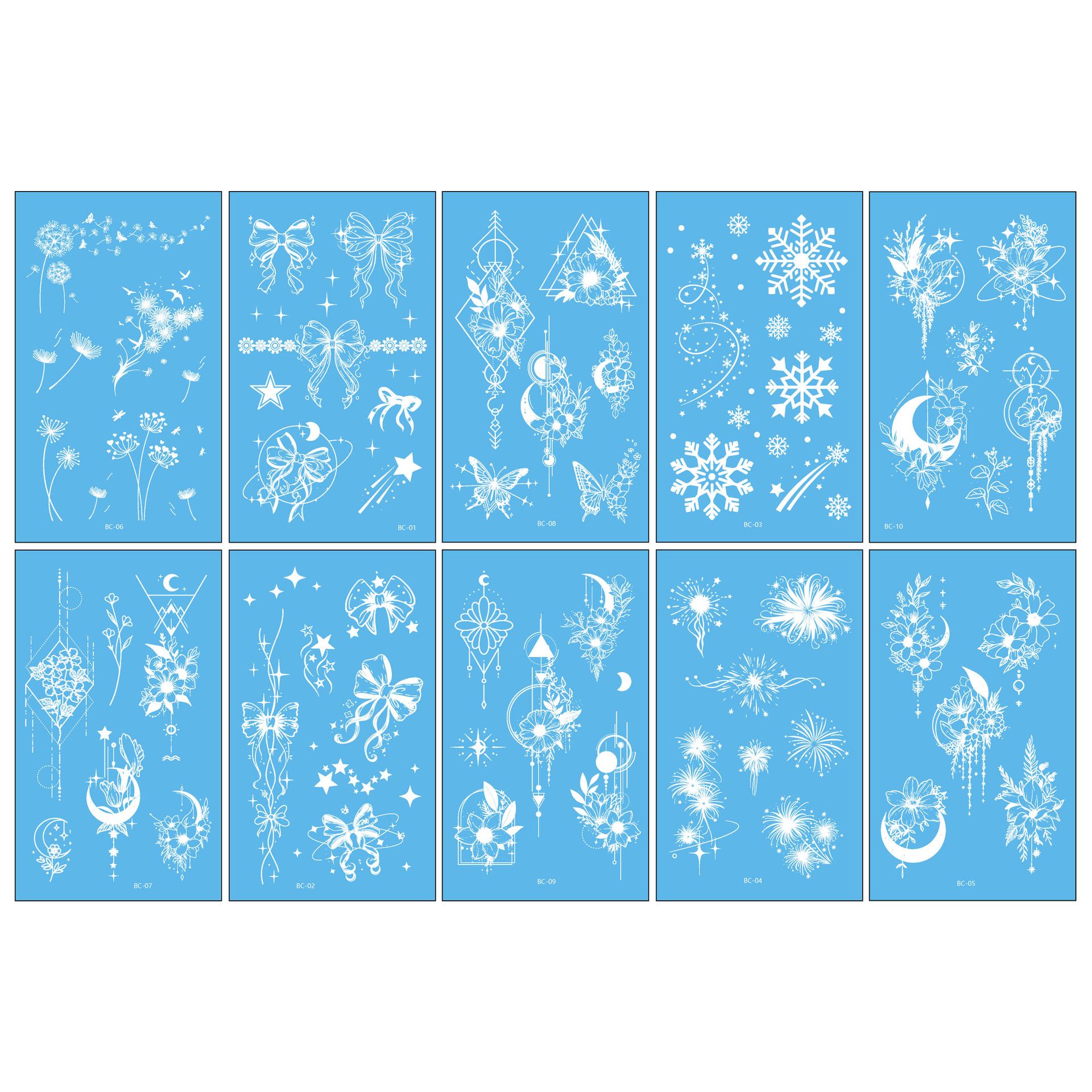 Henna Temporary Tattoos for Women, Waterproof Realistic Red Brown White Henna Mehndi Stickers, Fake Tattoos Body Art Sticker for DIY Wedding Beach Rave Festival Party Makeup Body Paint Parties etc