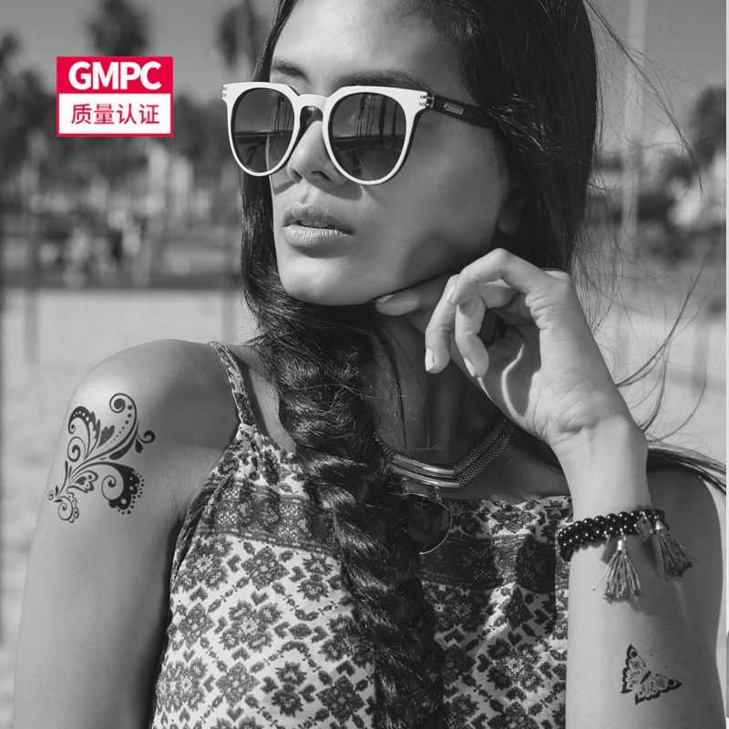 White Henna Tattoo Kit, Black Henna Temporary Tattoos Stickers for Women Wedding Party Festival Tattoos Decorations,  Long Last Lace Flower Bohemia Lotus Sexy Temp Tatoo Back Thigh Body Art Makeup