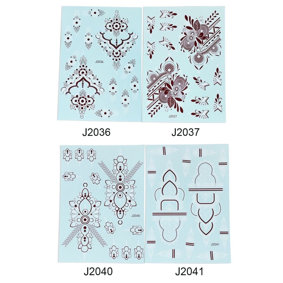 White Henna Tattoo Kit, Black Henna Temporary Tattoos Stickers for Women Wedding Party Festival Tattoos Decorations,  Long Last Lace Flower Bohemia Lotus Sexy Temp Tatoo Back Thigh Body Art Makeup