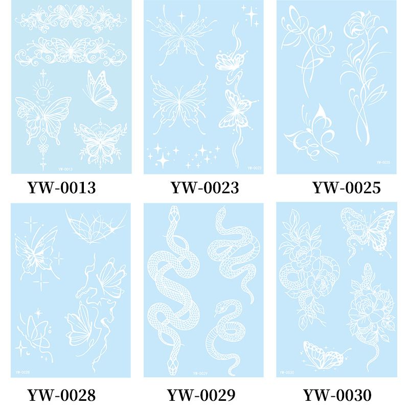 White Henna Tattoo Kit, Black Henna Temporary Tattoos Stickers for Women Wedding Party Festival Tattoos Decorations,  Long Last Lace Flower Bohemia Lotus Sexy Temp Tatoo Back Thigh Body Art Makeup