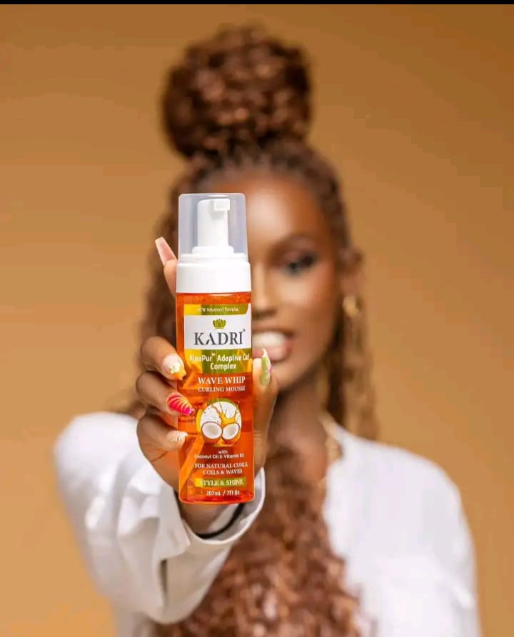 Kadri Algapur Adaptive Curl Complex Wave Whip Curling Mousse With Coconut Oil & Vitamin B3 For Natural Curls Coils Waves Anti-Frizz Definition Moisturizing Hair Styling Foam