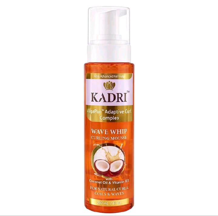 Kadri Algapur Adaptive Curl Complex Wave Whip Curling Mousse With Coconut Oil & Vitamin B3 For Natural Curls Coils Waves Anti-Frizz Definition Moisturizing Hair Styling Foam