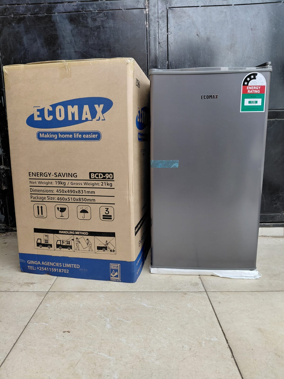 Ecomax 90L Single Door Fridge – Compact & Efficient Cooling for Small Spaces