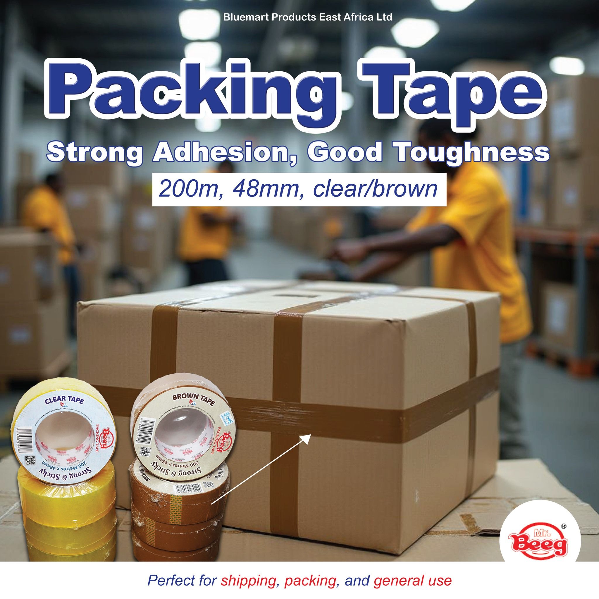 Mr Beeg Packaging Tape.