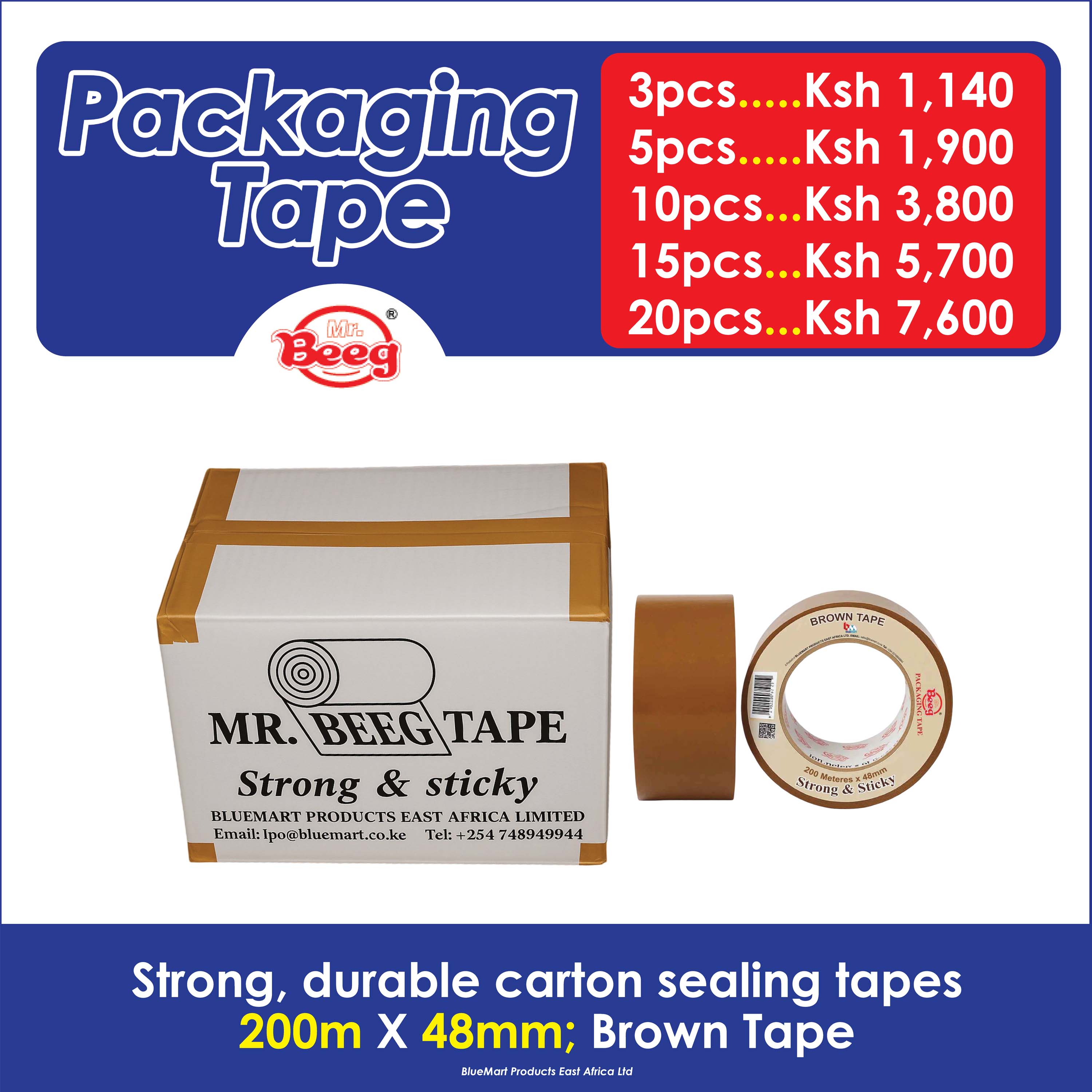 Mr Beeg Packaging Tape.