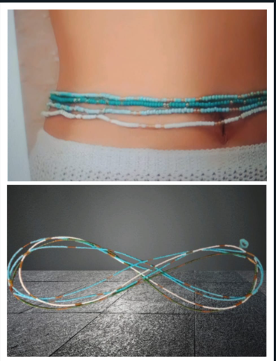 Stylish Belly Chain Body Jewelry African Waist Beads - Summer Beach Accessory For Jeans, Crop Tops, Festivals And Everyday Wear