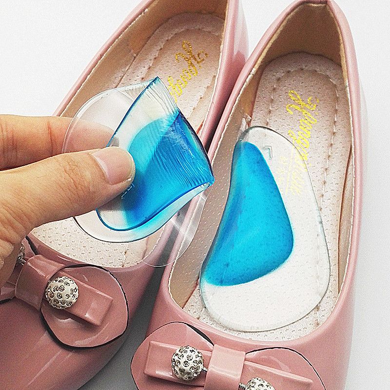 Arch pad correction insole, inside and outside of the arch, eight shaped foot outward rotation, adult silicone insole