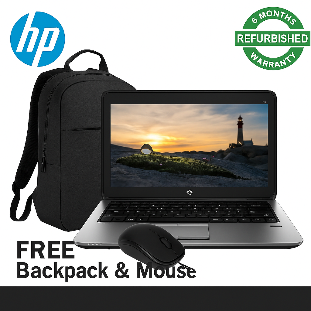 🚀 FREE Mouse + Bag | HP EliteBook 820 G2 | Core i5 | 8GB RAM | 500GB HDD | 12.5” | Refurbished 5th Gen Laptop | 6-Month Warranty