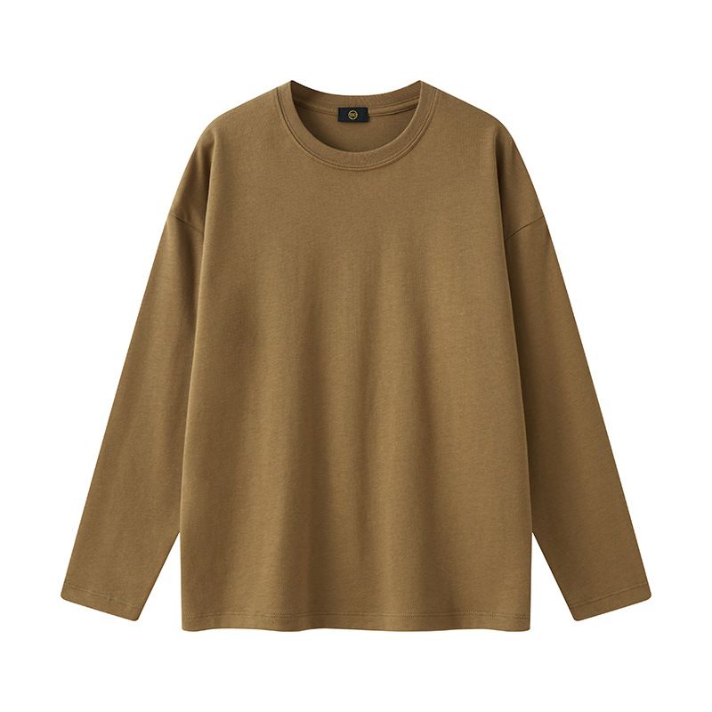 Children's clothing fashion trend brand Spring and Autumn children's long sleeved T-shirt base shirt loose solid color baby top