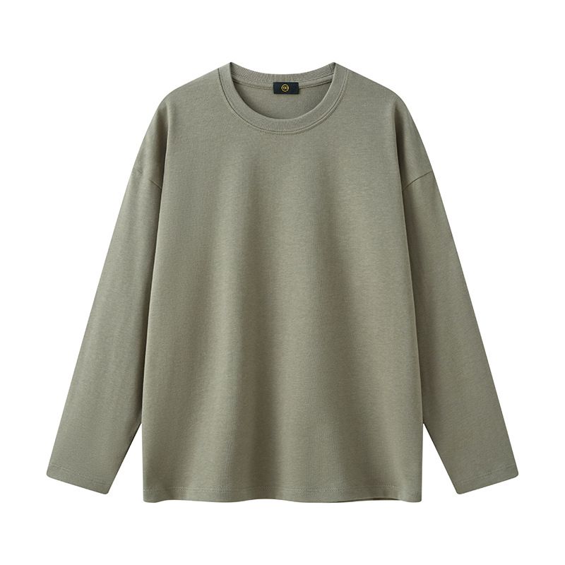 Children's clothing fashion trend brand Spring and Autumn children's long sleeved T-shirt base shirt loose solid color baby top