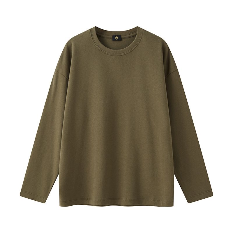 Children's clothing fashion trend brand Spring and Autumn children's long sleeved T-shirt base shirt loose solid color baby top
