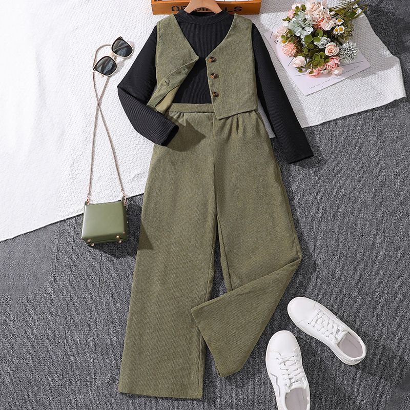 Women's and children's clothing set new fashion vest cardigan long sleeved knitted sweater long pants, three piece set outdoor travel home multiple styles of dressing