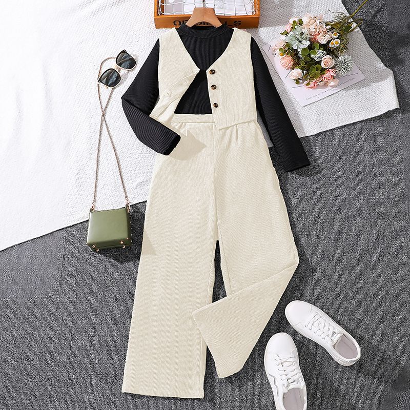 Women's and children's clothing set new fashion vest cardigan long sleeved knitted sweater long pants, three piece set outdoor travel home multiple styles of dressing
