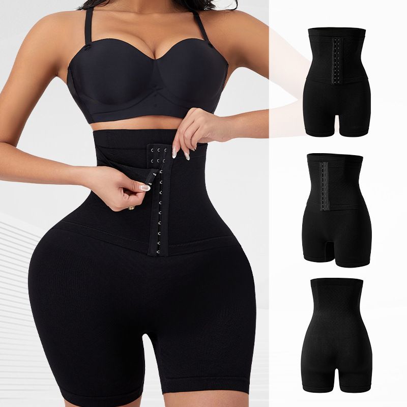 Women's Underwear Safety Pants Pure Cotton Fashionable New Style Buckle Abdominal Underwear Hip Lifting And Shaping Waist Cinching And Shaping High Waist Abdominal Pants Safety Pants