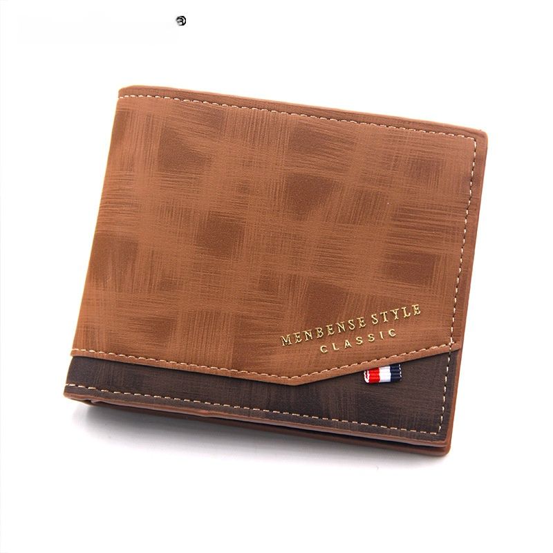 Men's Leather Wallet Authentic Wallets Money Clip Short Small Credit Card Holder Coin Pocket Gift Hot Stamping Classic Faux Leather Credit Card Holder Business Card Bag Multi-Slot Large Capacity