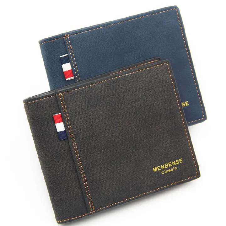 Men's Leather Wallet Men's Wallet Wallet Bag Short New Leather Wallet Credit Card Holder Business Card And Coin Wallet Multi Slot Folding