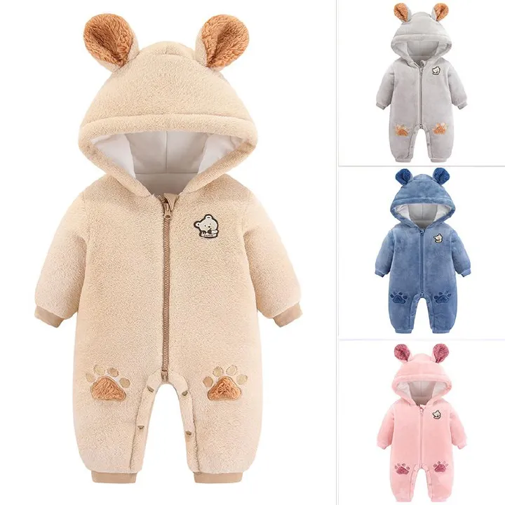 Children's Clothing Fashionable New Styles Autumn And Winter Clothes Baby Jumpsuit Hugging Clothes Outdoor Winter Clothes Super Cute And Adorable Thick Crawling Clothes