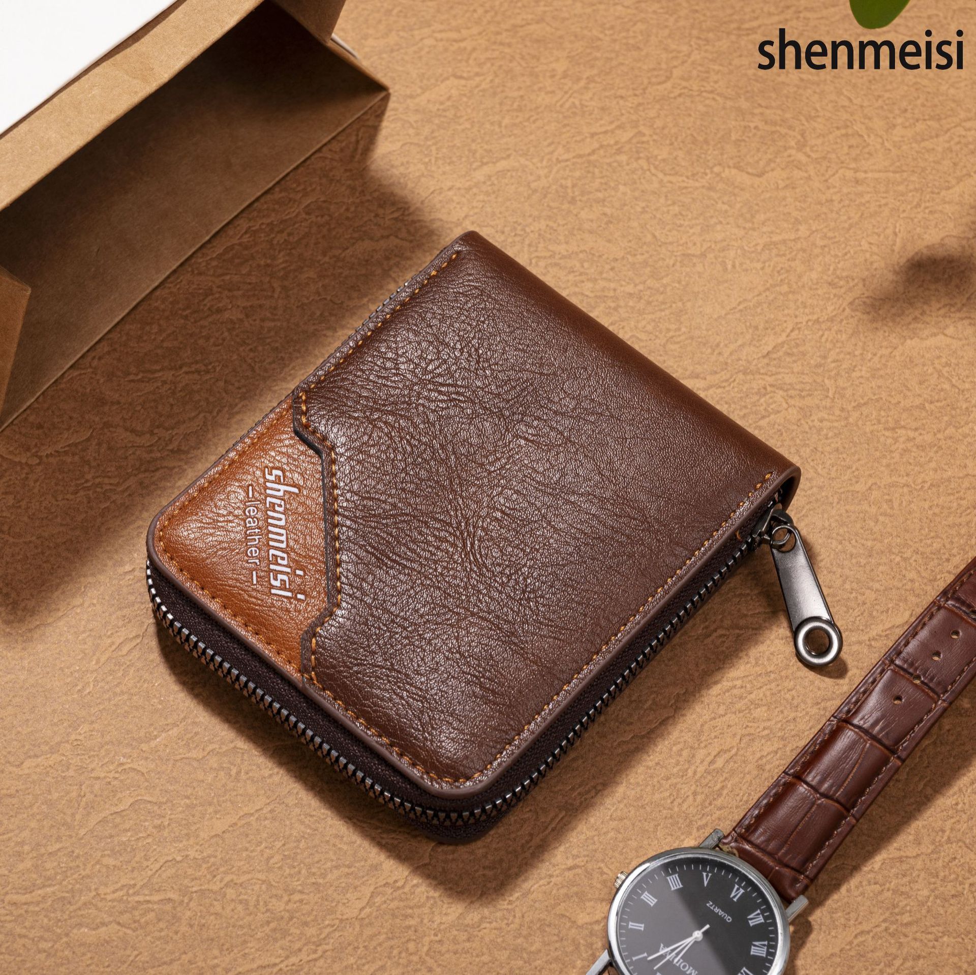 Men's Leather Wallet Retro Fashion New Style Multifunctional Wallet Wallet Bag Classic New Style Leather Wallet Credit Card Holder Business Card And Coin Wallet Multi Slot Folding