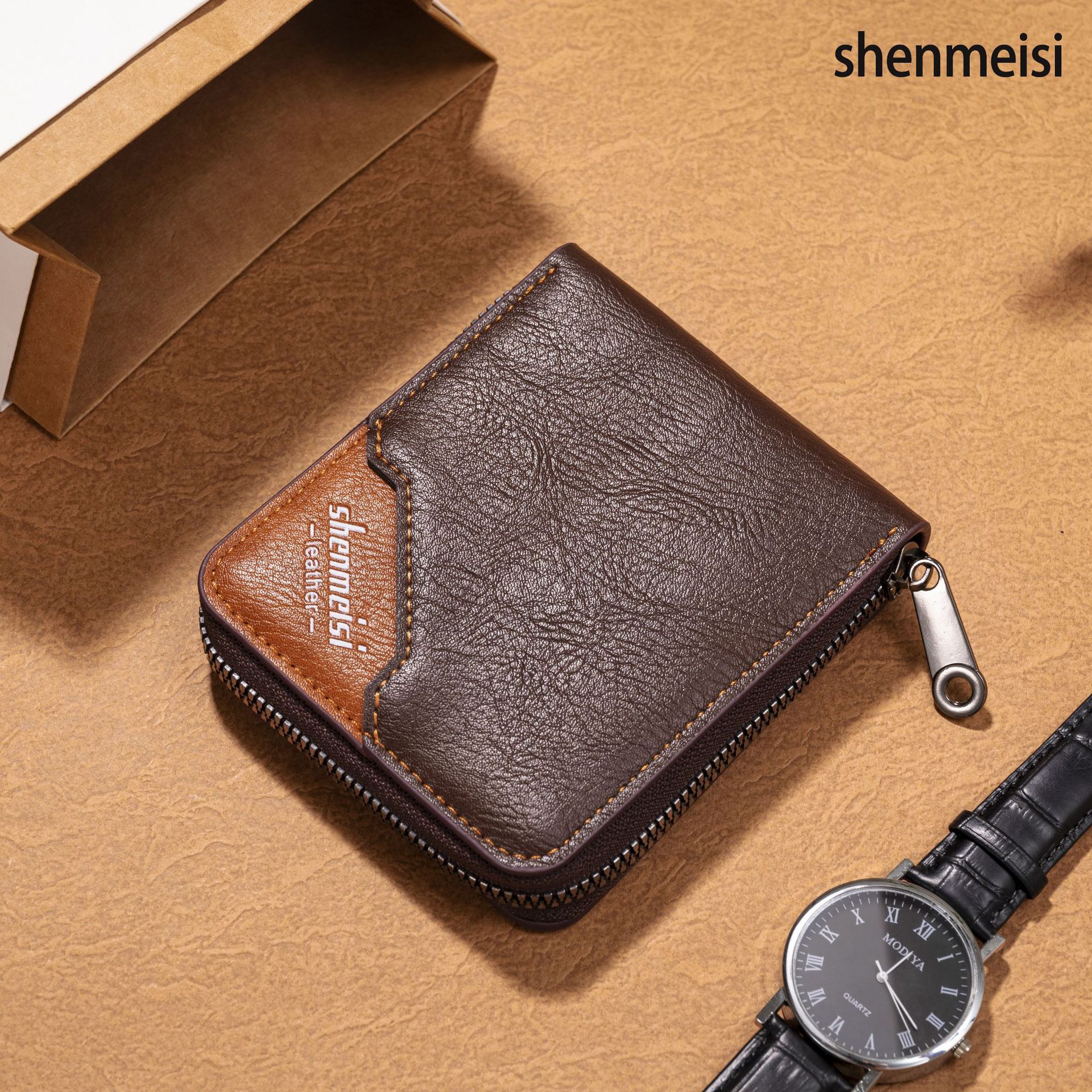 Men's Leather Wallet Retro Fashion New Style Multifunctional Wallet Wallet Bag Classic New Style Leather Wallet Credit Card Holder Business Card And Coin Wallet Multi Slot Folding