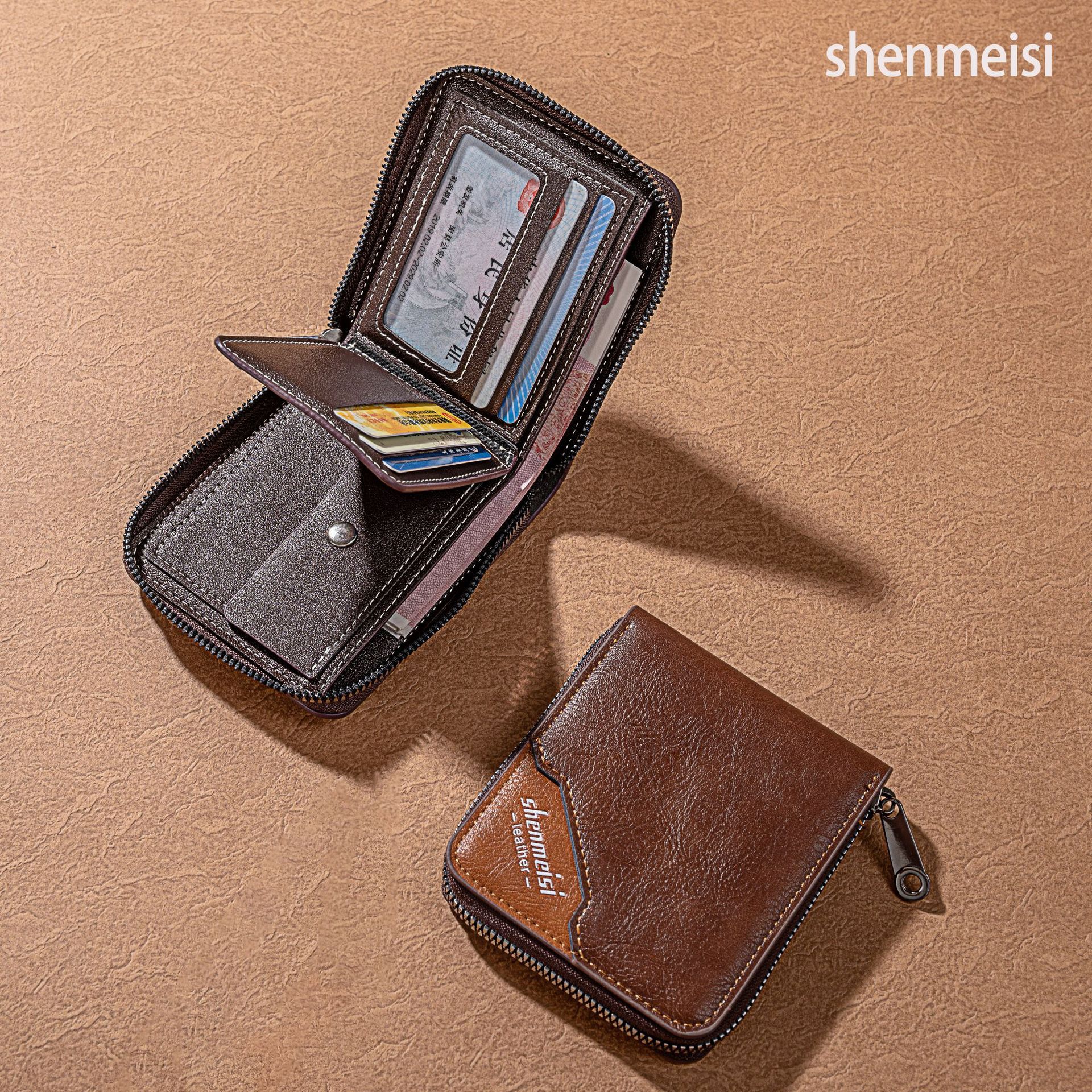 Men's Leather Wallet Retro Fashion New Style Multifunctional Wallet Wallet Bag Classic New Style Leather Wallet Credit Card Holder Business Card And Coin Wallet Multi Slot Folding