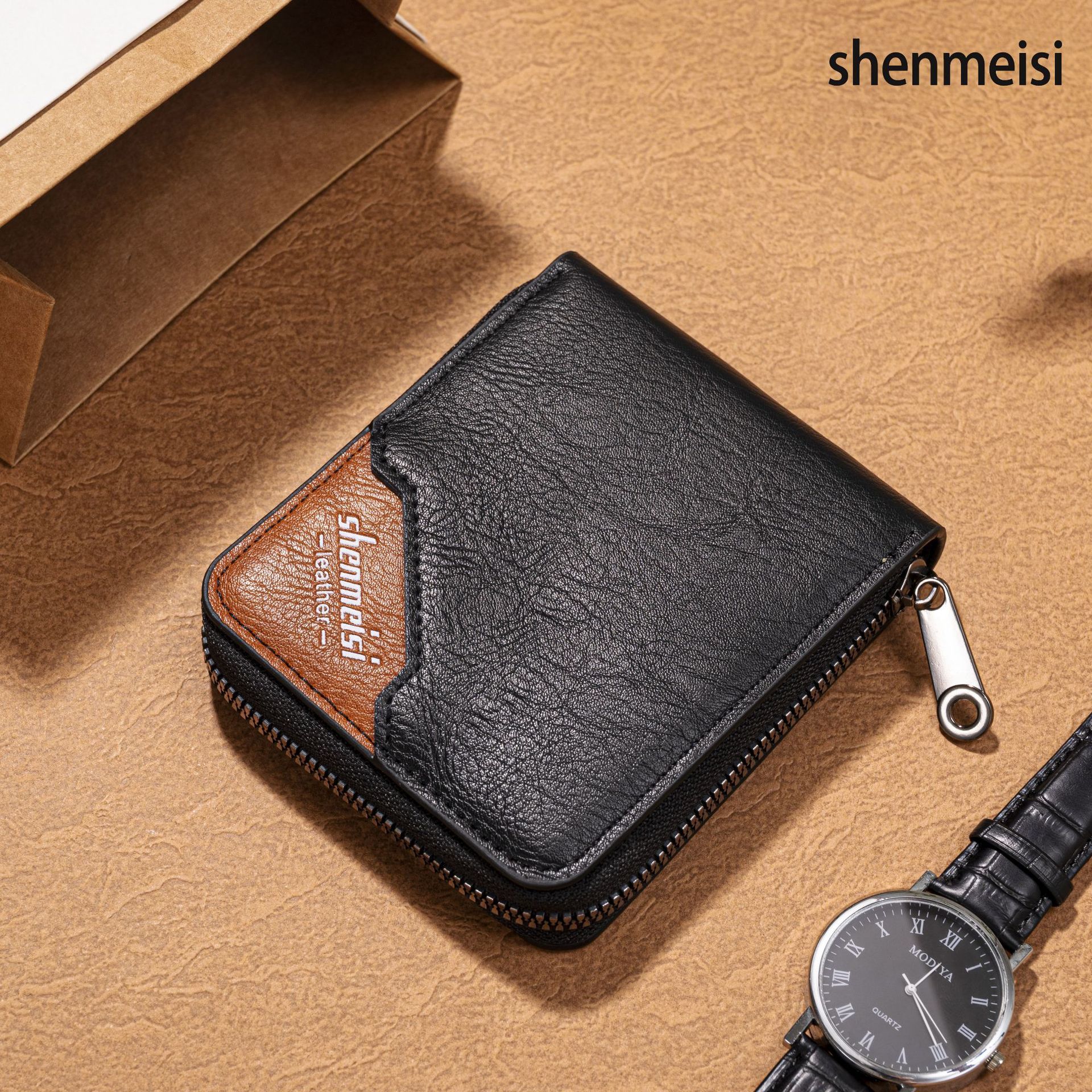 Men's Leather Wallet Retro Fashion New Style Multifunctional Wallet Wallet Bag Classic New Style Leather Wallet Credit Card Holder Business Card And Coin Wallet Multi Slot Folding