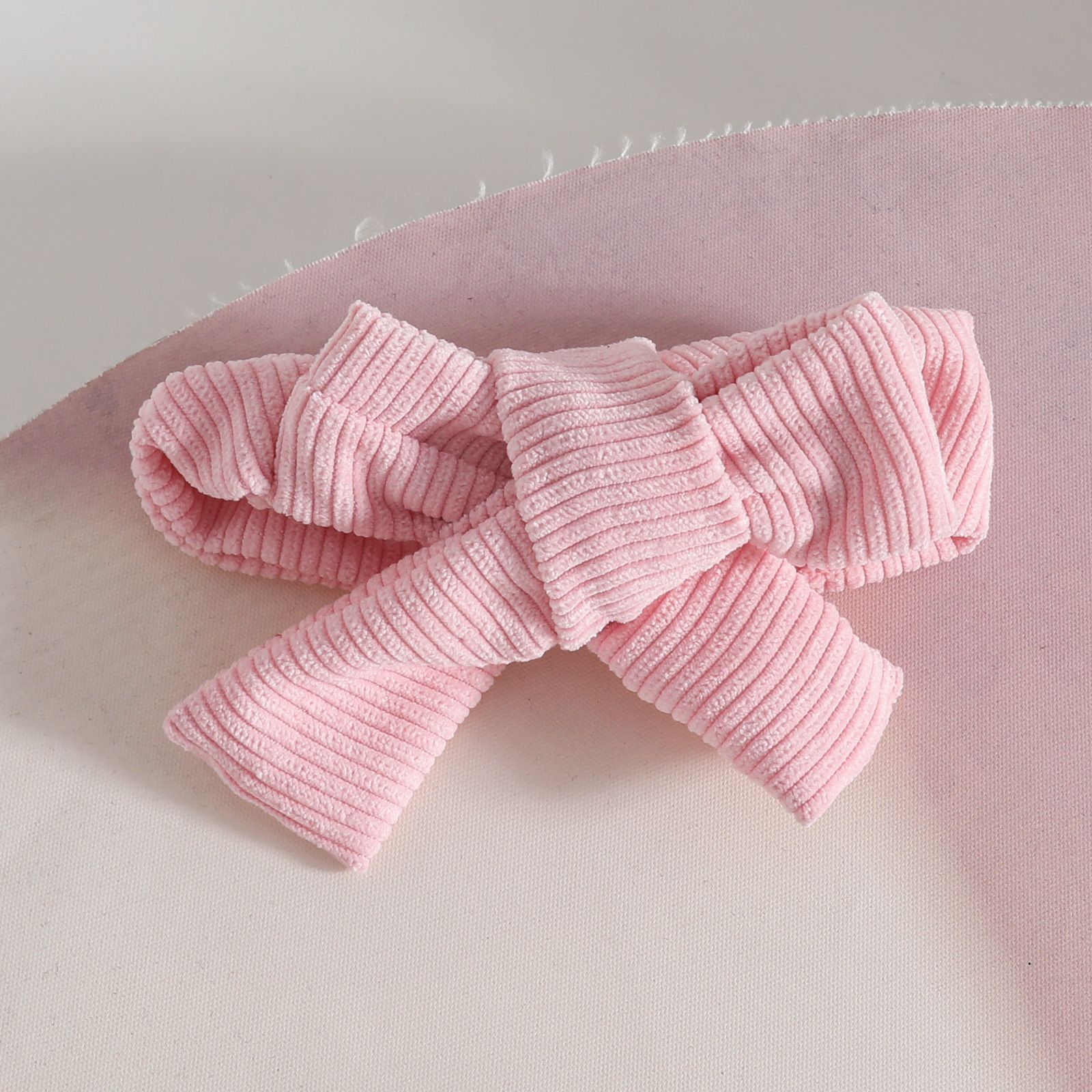 Baby Clothing 3-Piece Set Baby Romper Toddler Jumpsuit Dress Long-Sleeve Round Neck Bowknot Heart Suspender Skirt + Hairband Breathable Comfortable Suitable For 0-18 Months