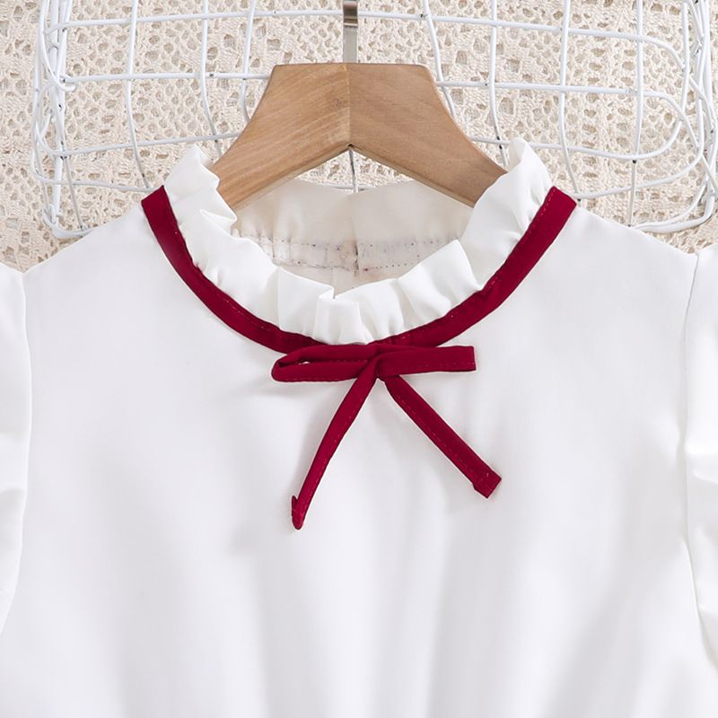 2025 Spring Summer New Girls' Flutter Sleeve Color Block Princess Dress  Fashion Toddler Kids A-Line Dress Breathable Comfortable Age 3-12 Party Dress Machine Washable