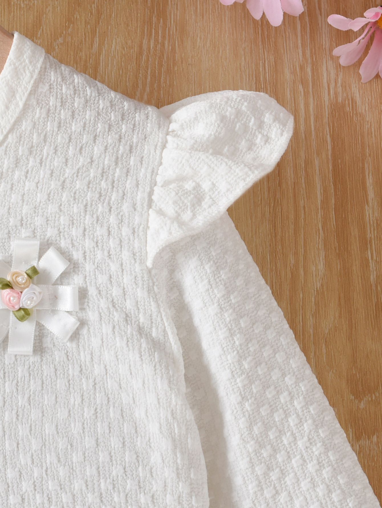 Girls' Princess Two-Piece Set Butterfly Flower Sundress With White Tank Top Colorful Floral Ruffles Long Sleeve Outer Wear Birthday Holiday Gift