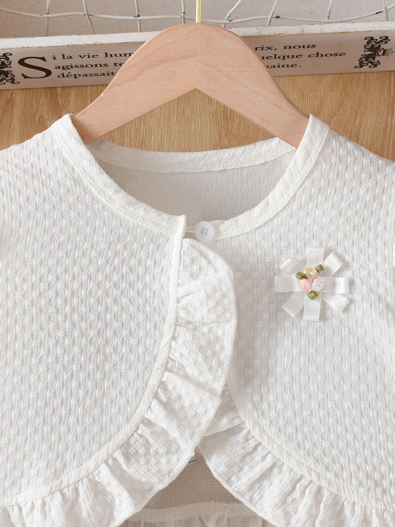 Girls' Princess Two-Piece Set Butterfly Flower Sundress With White Tank Top Colorful Floral Ruffles Long Sleeve Outer Wear Birthday Holiday Gift