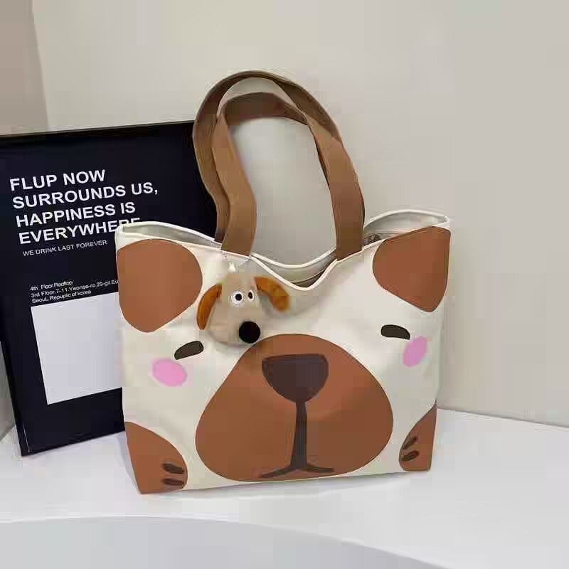 Women's Handbag Tote bag Canvas bag Large Capacity Shoulder Bag Canvas Bag Casual Commute New Fashion INS Style Cute Pattern Printed Multi-Functional Bag