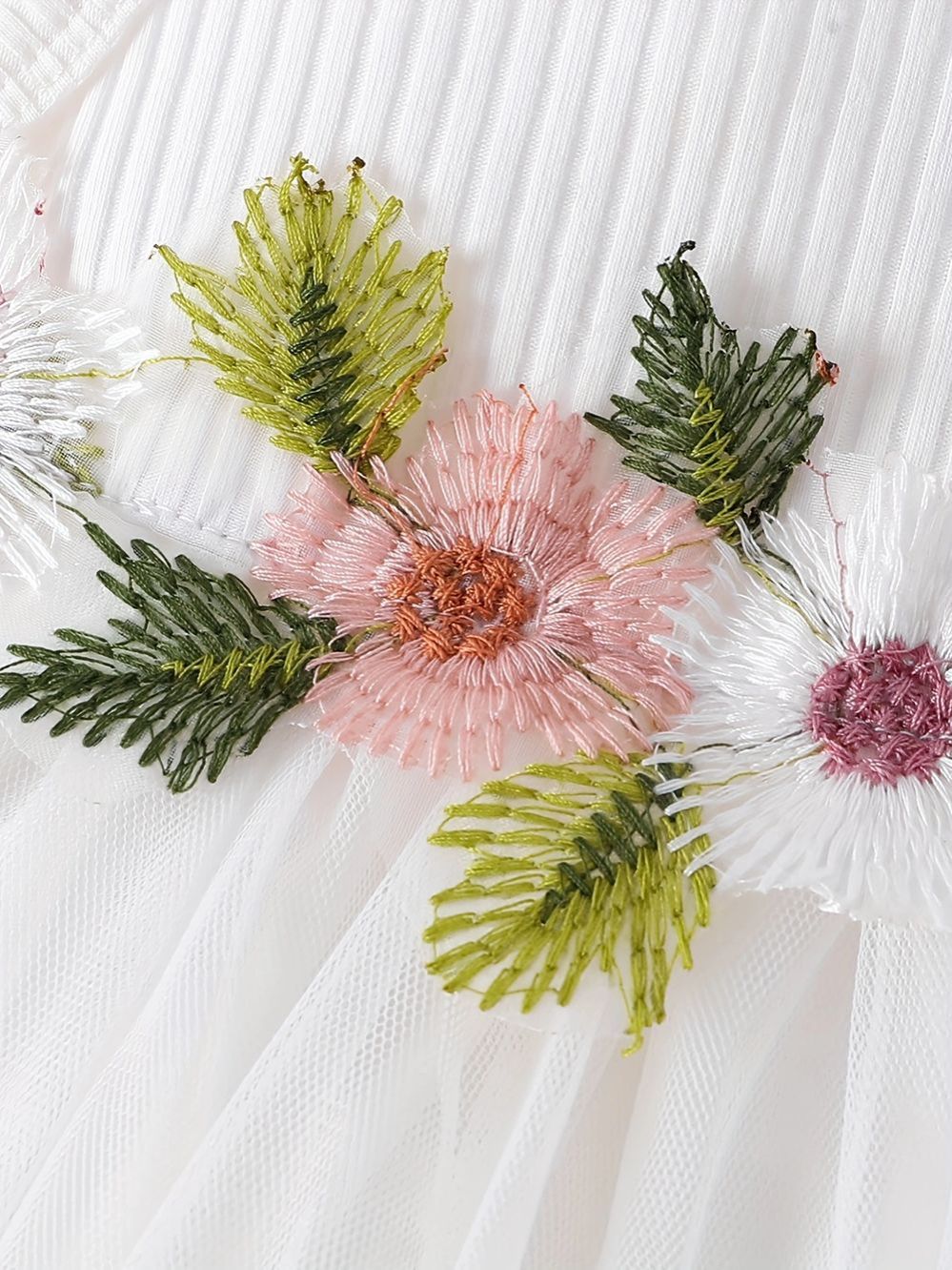 Girls' 2-Piece Set Infant Toddler Girls' Clothing Long Sleeve Jacket Top + Vest Paneled Dress Waist Flower Tulle Skirt Fashion New Design Holiday Gift Suitable For 0-8 Years Old