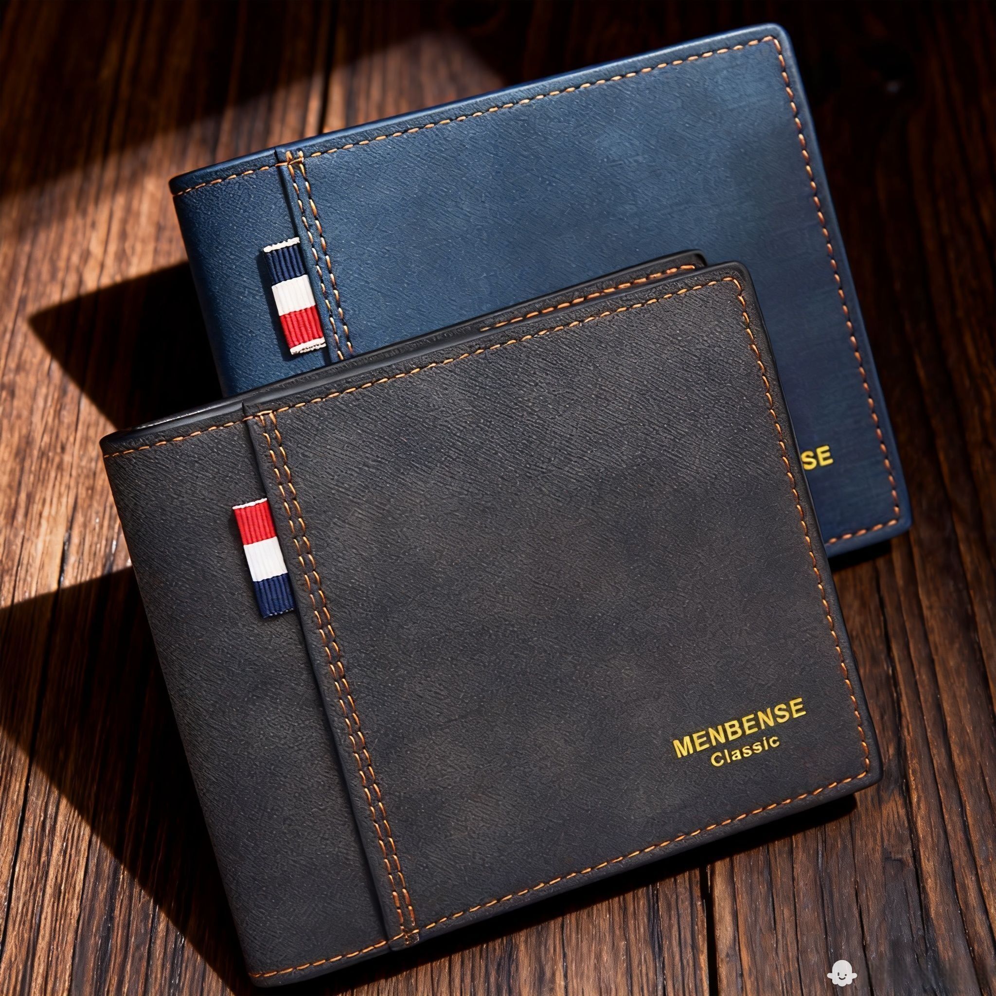 Men's Leather Wallet Men's Wallets Bag Short New Leather Wallet Credit Card Holder Business Card and Coin Wallet Multi Slot Folding