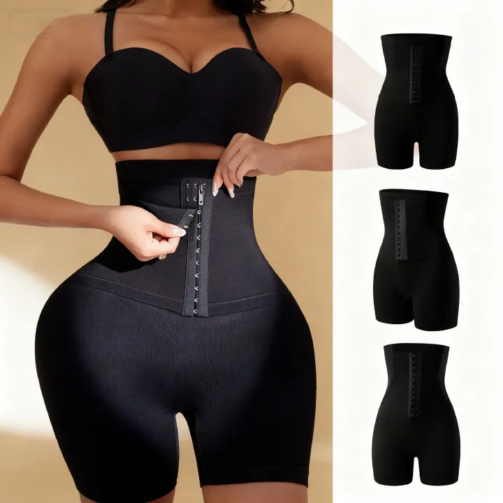 Women's Underwear Safety Pants Pure Cotton Fashionable New Style Buckle Abdominal Underwear Hip Lifting And Shaping Waist Cinching And Shaping High Waist Abdominal Pants Safety Pants