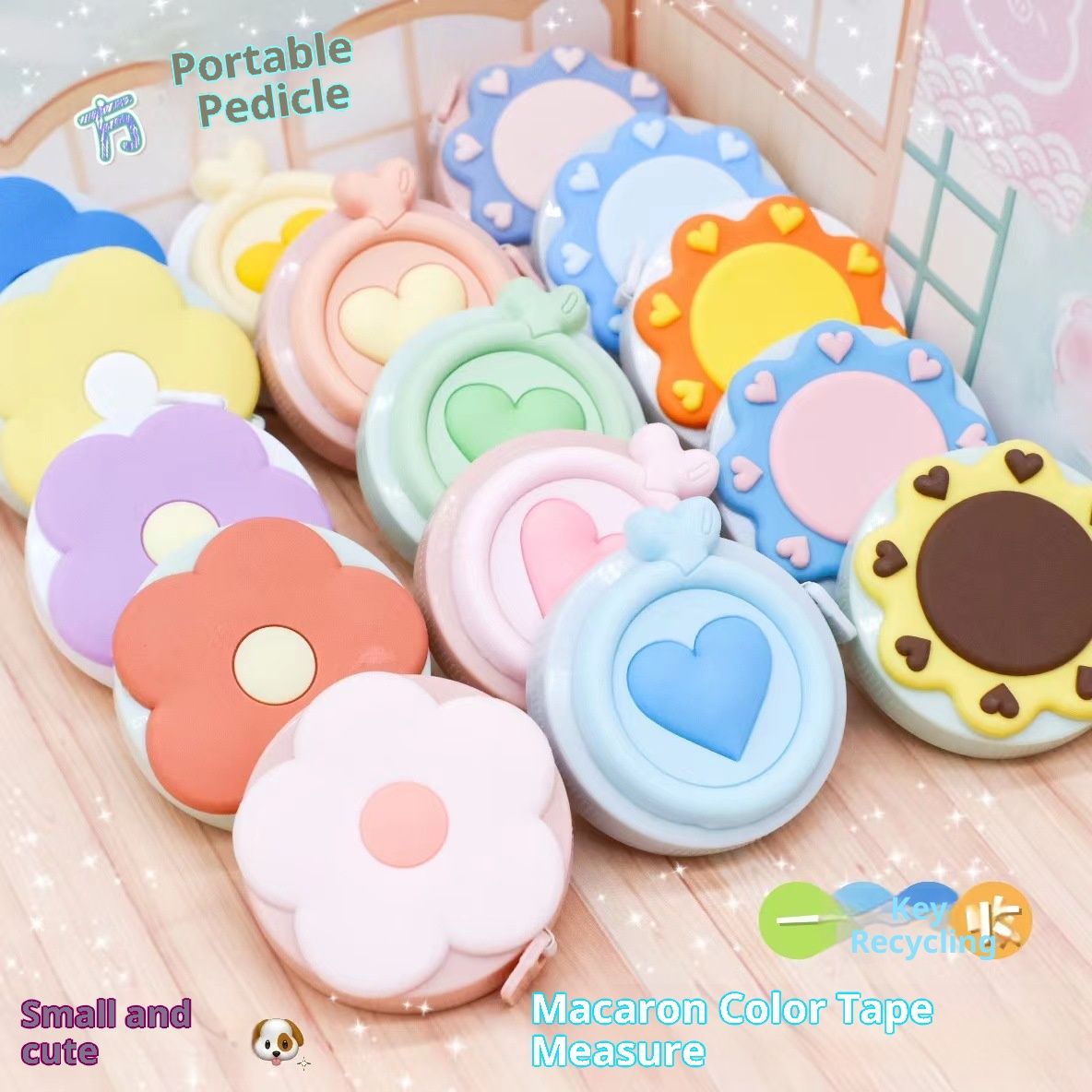 2 Pcs Body Measurement Tape for Women Weight Loss Fitness Waist Hip Measure Clothing Ruler Retractable Tape Double-Sided Portable Sewing Tailor