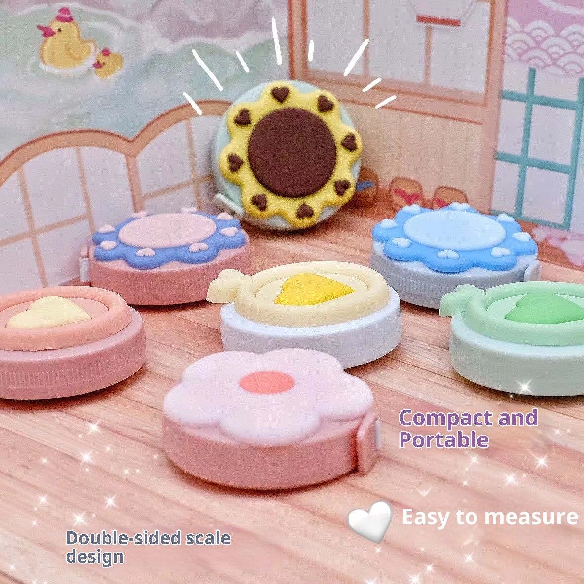 2 Pcs Body Measurement Tape for Women Weight Loss Fitness Waist Hip Measure Clothing Ruler Retractable Tape Double-Sided Portable Sewing Tailor