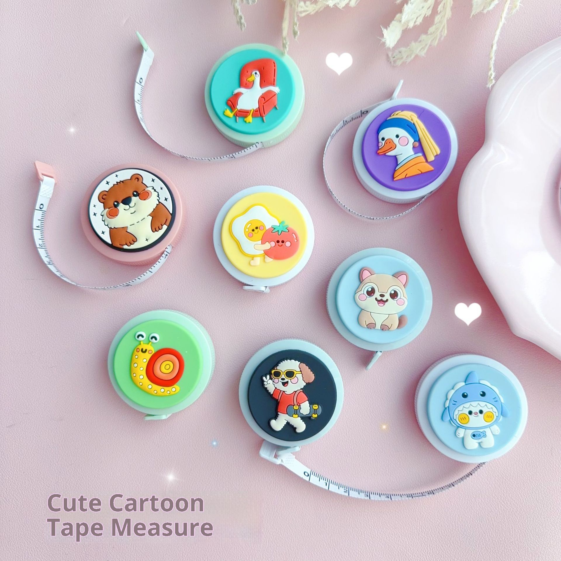 2 Pcs Body Measurement Tape for Women Weight Loss Fitness Waist Hip Measure Clothing Ruler Retractable Tape Double-Sided Portable Sewing Tailor