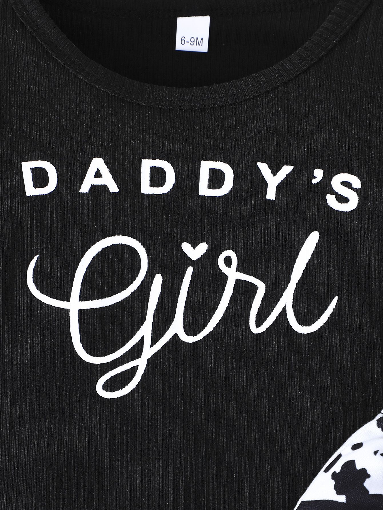 Girls 2 Piece Outfit Set Newborn Baby Clothing Long Sleeve Puff Sleeve Letter Print Top Bow Flare Pants Fashionable Comfortable And Breathable