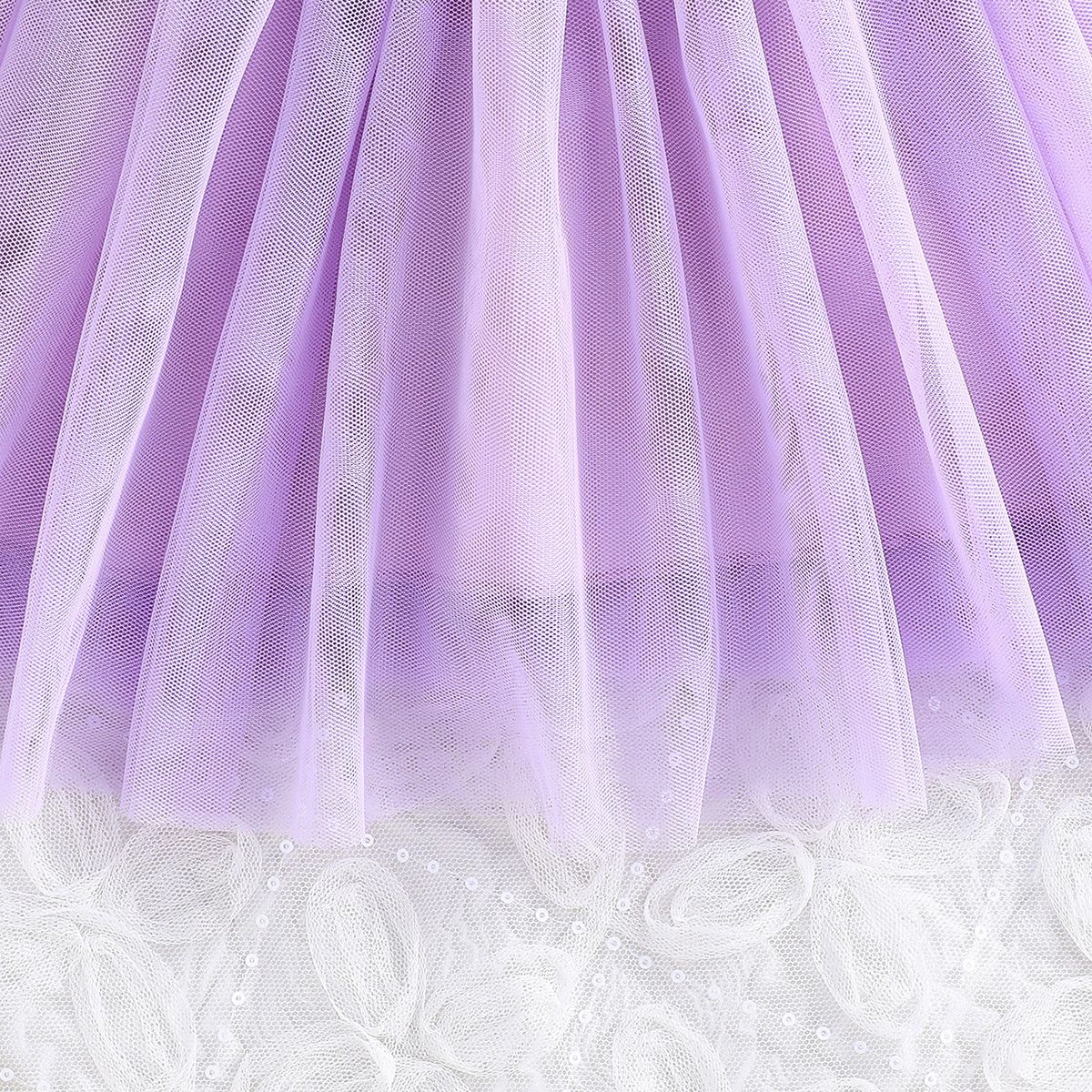 2 Piece Baby Girls Kids Clothing Set Long Sleeve Jacket Spaghetti Strap Mesh Dress Butterfly Embroidery Purple Butterfly Fashion Trendy New Style