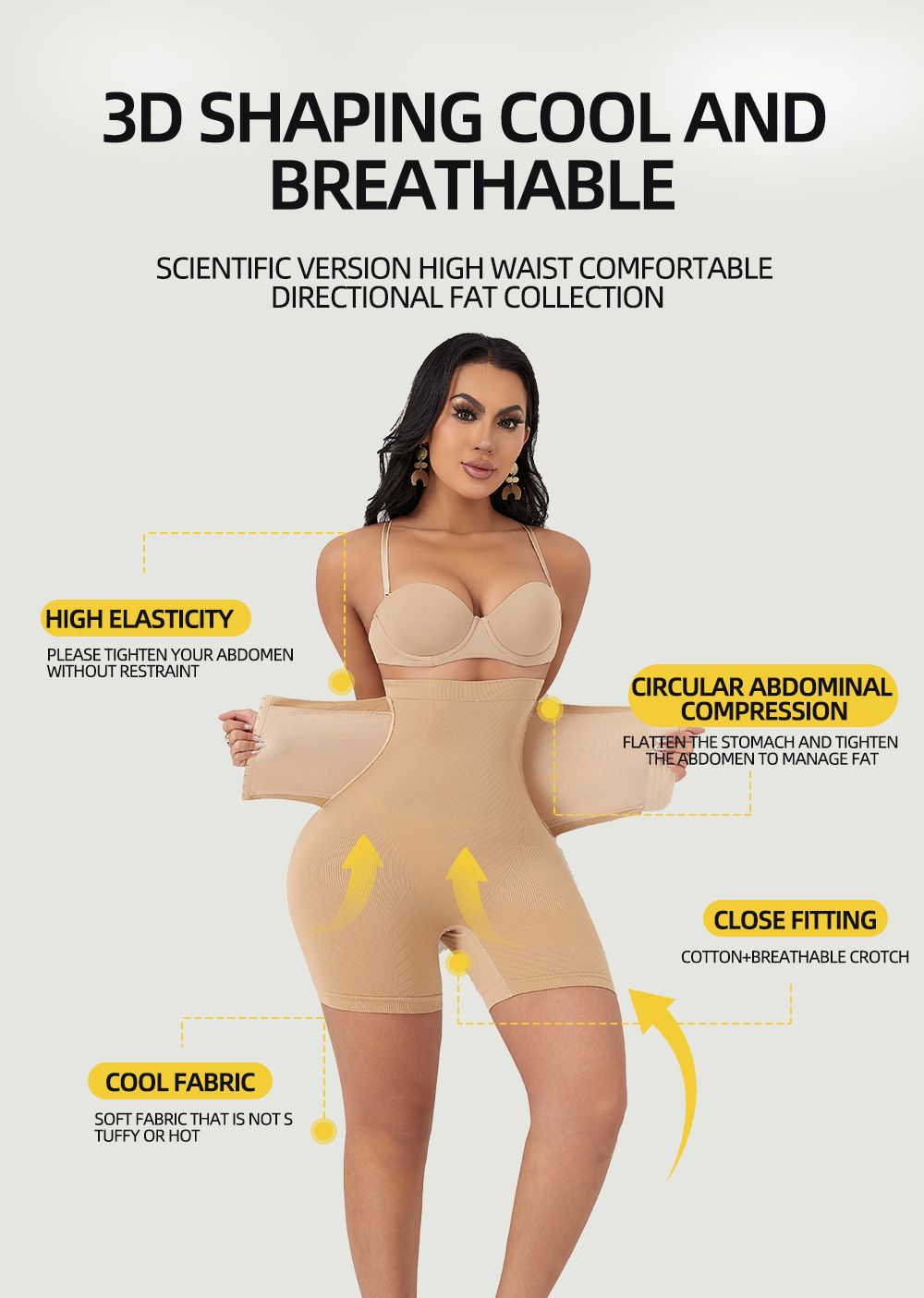 High Waist Tummy Control Shaping Pants Hooked Control Panties Safety Shorts Waist Trainer Butt Lifting Slimming Body Shaper