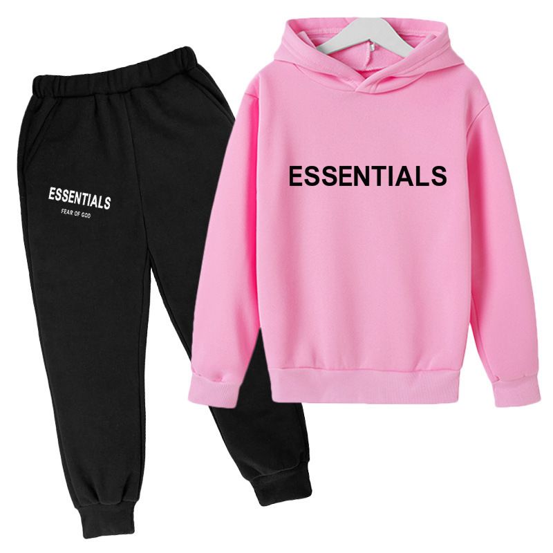 Kids Clothing 2 Piece Set Autumn Winter New Style Long Sleeved Hooded Sweatshirt Long Pants Casual Fashion Sports Comfortable Breathable Trendy Outfit
