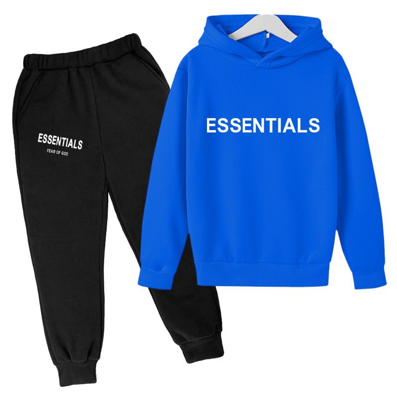 Kids Clothing 2 Piece Set Autumn Winter New Style Long Sleeved Hooded Sweatshirt Long Pants Casual Fashion Sports Comfortable Breathable Trendy Outfit