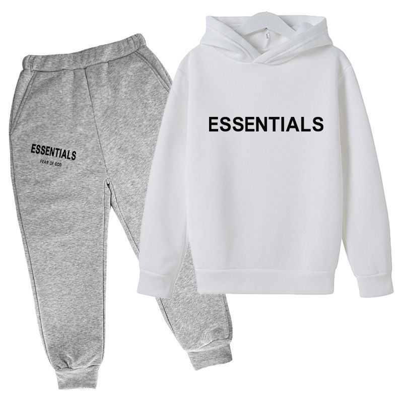 Kids Clothing 2 Piece Set Autumn Winter New Style Long Sleeved Hooded Sweatshirt Long Pants Casual Fashion Sports Comfortable Breathable Trendy Outfit