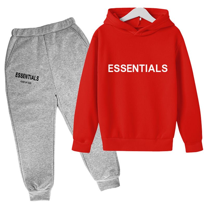 Kids Clothing 2 Piece Set Autumn Winter New Style Long Sleeved Hooded Sweatshirt Long Pants Casual Fashion Sports Comfortable Breathable Trendy Outfit