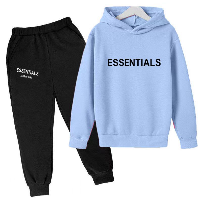 Kids Clothing 2 Piece Set Autumn Winter New Style Long Sleeved Hooded Sweatshirt Long Pants Casual Fashion Sports Comfortable Breathable Trendy Outfit