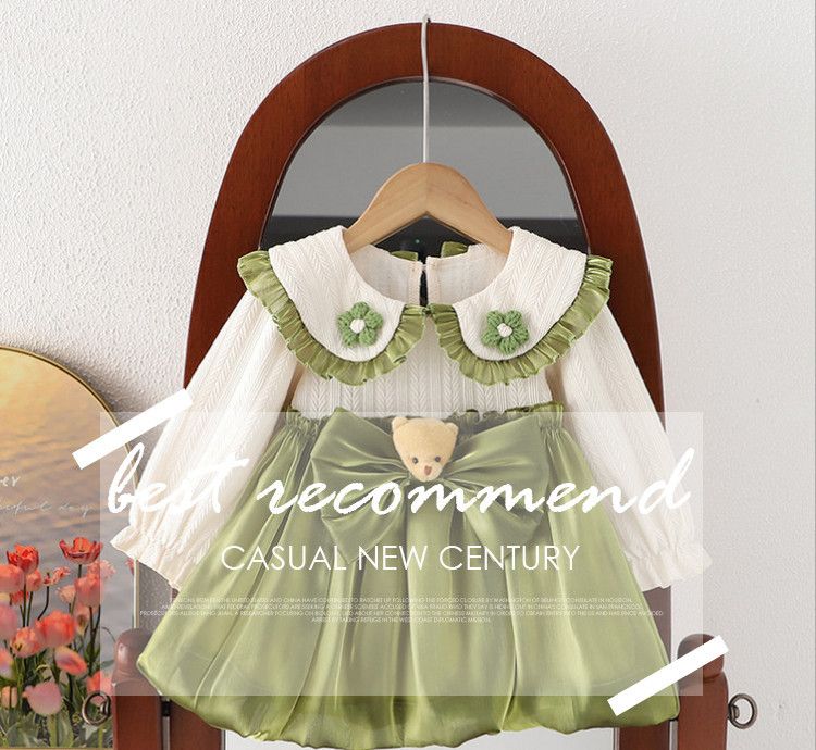 Girls Kids Clothing Fashion New Style Princess Dress Cute Dress Birthday Gift Formal Gown Flower Bow Dress High End Design Sense Outfit